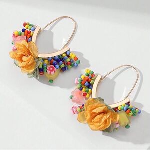 Boho flower earrings M565